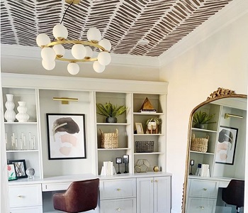 Ceiling wallpaper is the newest home trend. Would you try it?